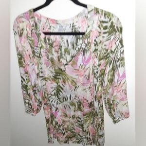 Croft & Barrow floral print tunic. Size L